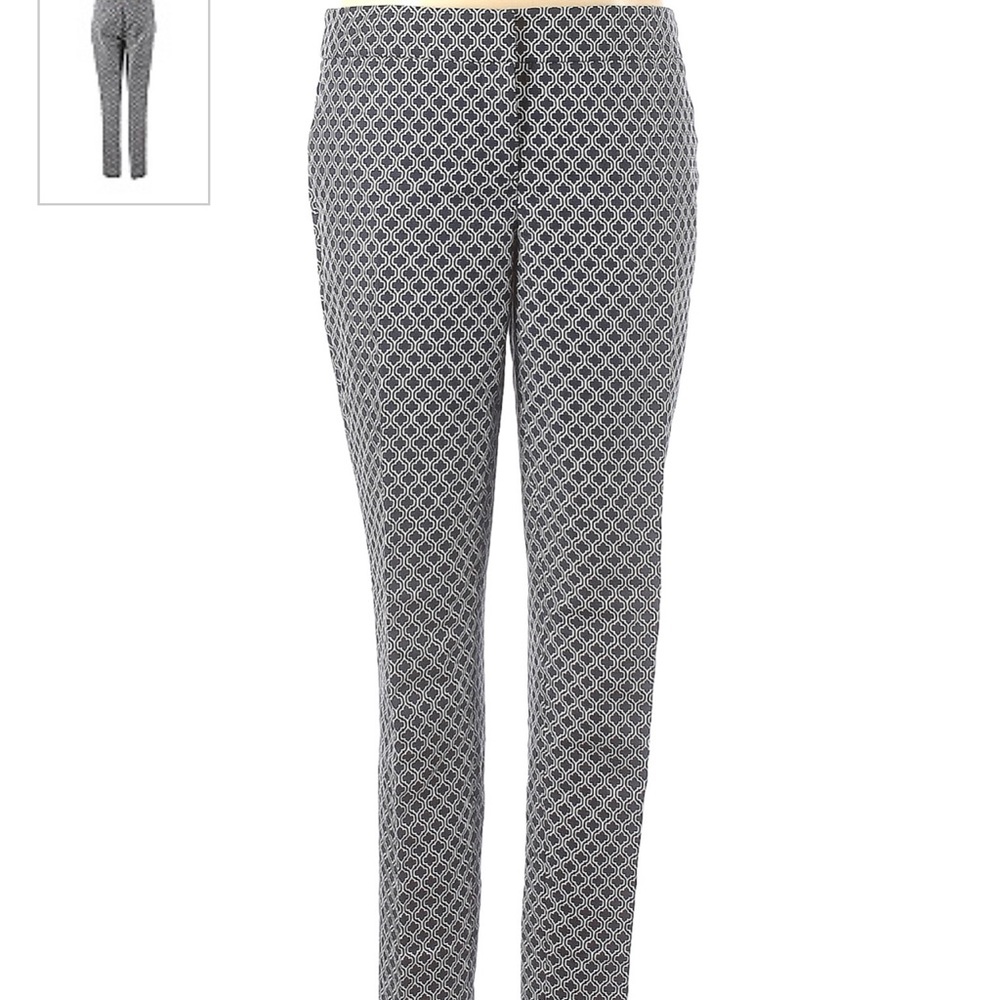 Navy Blue and White ankle pants